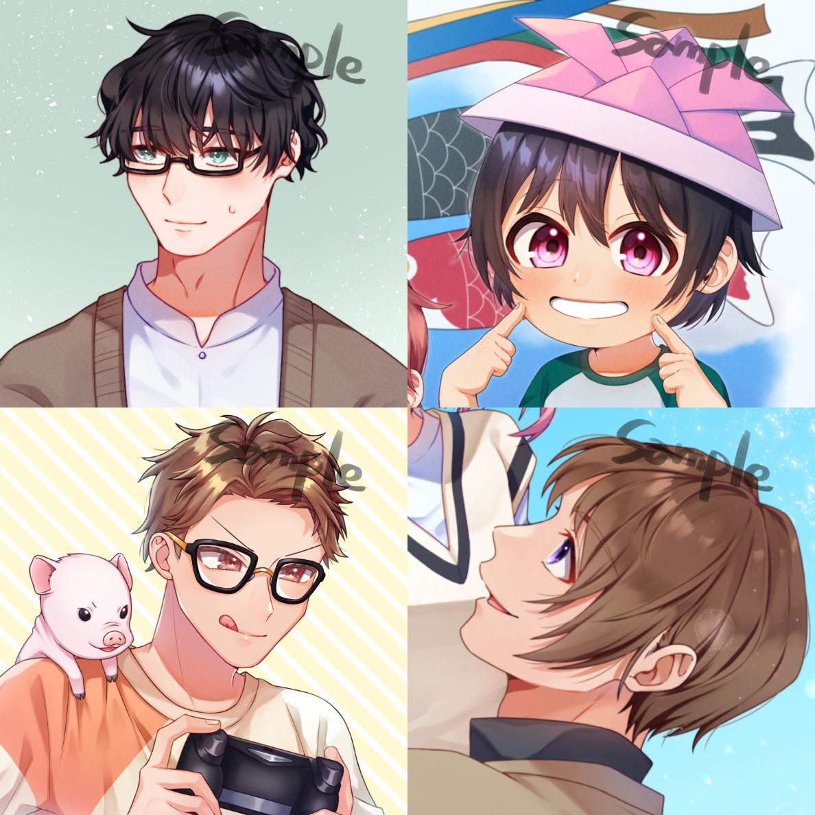 キラキラとした鮮やかなアイコンを制作します 即購入OK！三種類からお好きな絵柄が選べます！ イメージ4