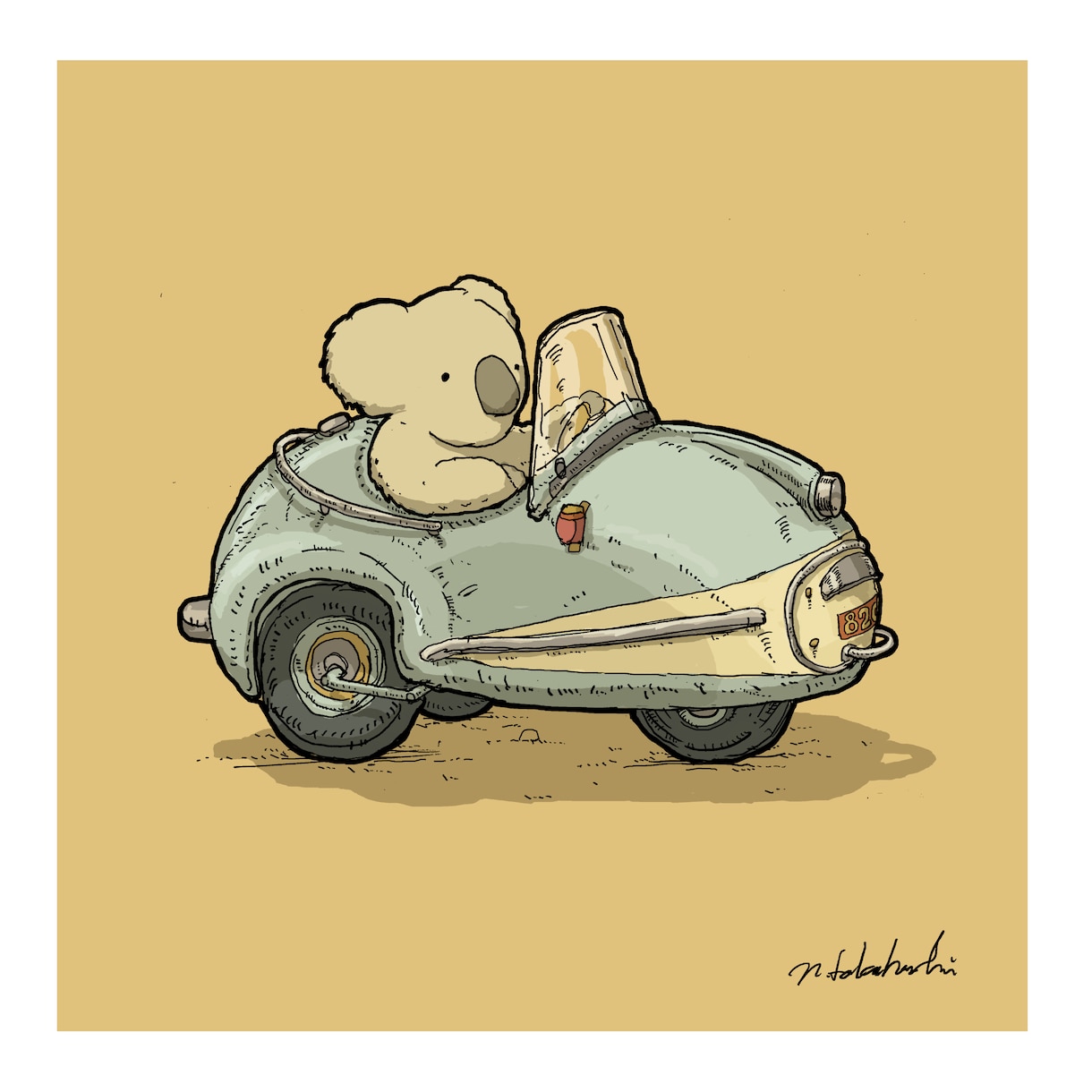 味のあるイラストで描きます 乗り物や動物など、楽しそうな絵を描いています。 イメージ8