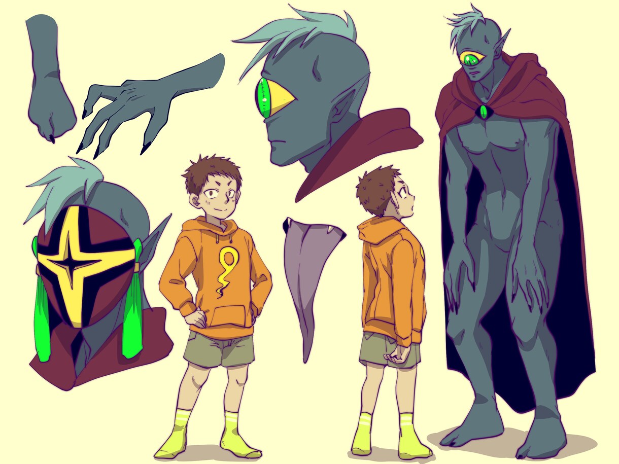 創作キャラの立ち絵描きます 男性、男の子が得意です。異形も少しいけます。 イメージ2