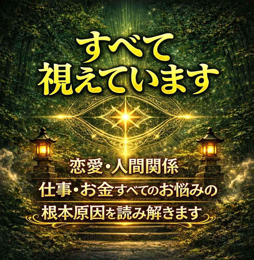 霊視であなたの人生の停滞原因をすべて視抜きます 恋愛・仕事・人間関係・金運を読み解きます イメージ1