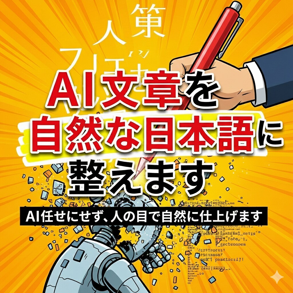SNS用AI文章を自然に仕上げます 投稿にそのまま使える文章を作成します。 イメージ1