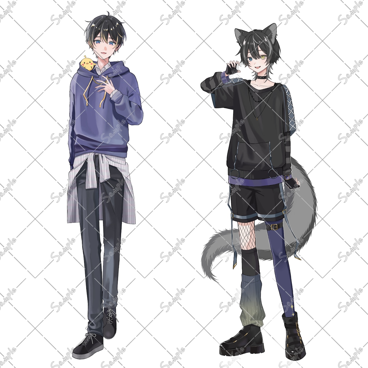 かわいい女の子や男性のイラストを制作します シンプルなものからポップなもの、お顔アップや立ち絵など！ イメージ5
