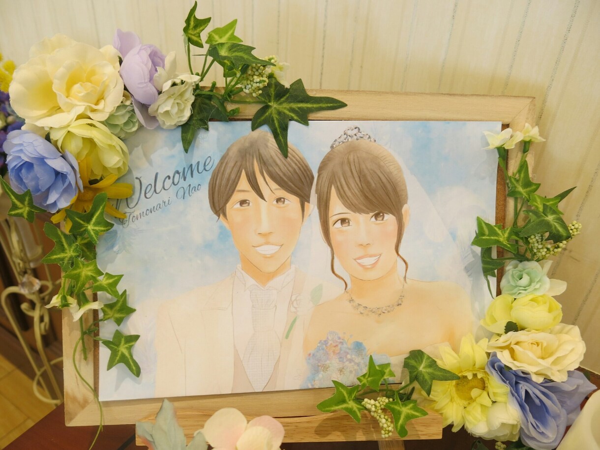 似顔絵イラスト描きますます アイコンや結婚式のウェルカムボードにいかがでしょうか。 イメージ1