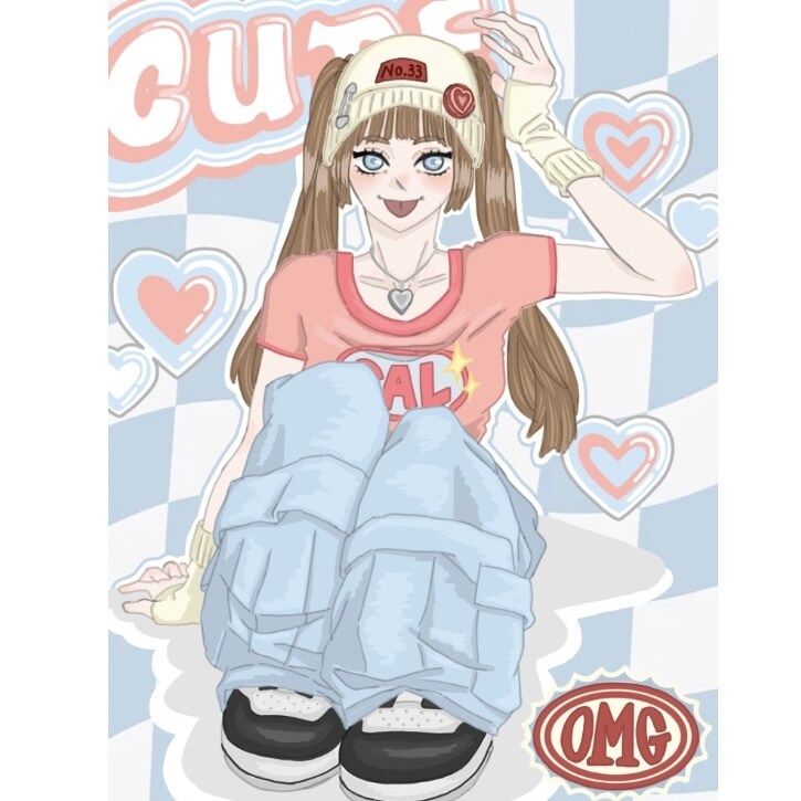 可愛いおしゃれなイラスト、アイコン、描きます 実績作り中！！お安くご依頼承ります！！！^_^ イメージ1