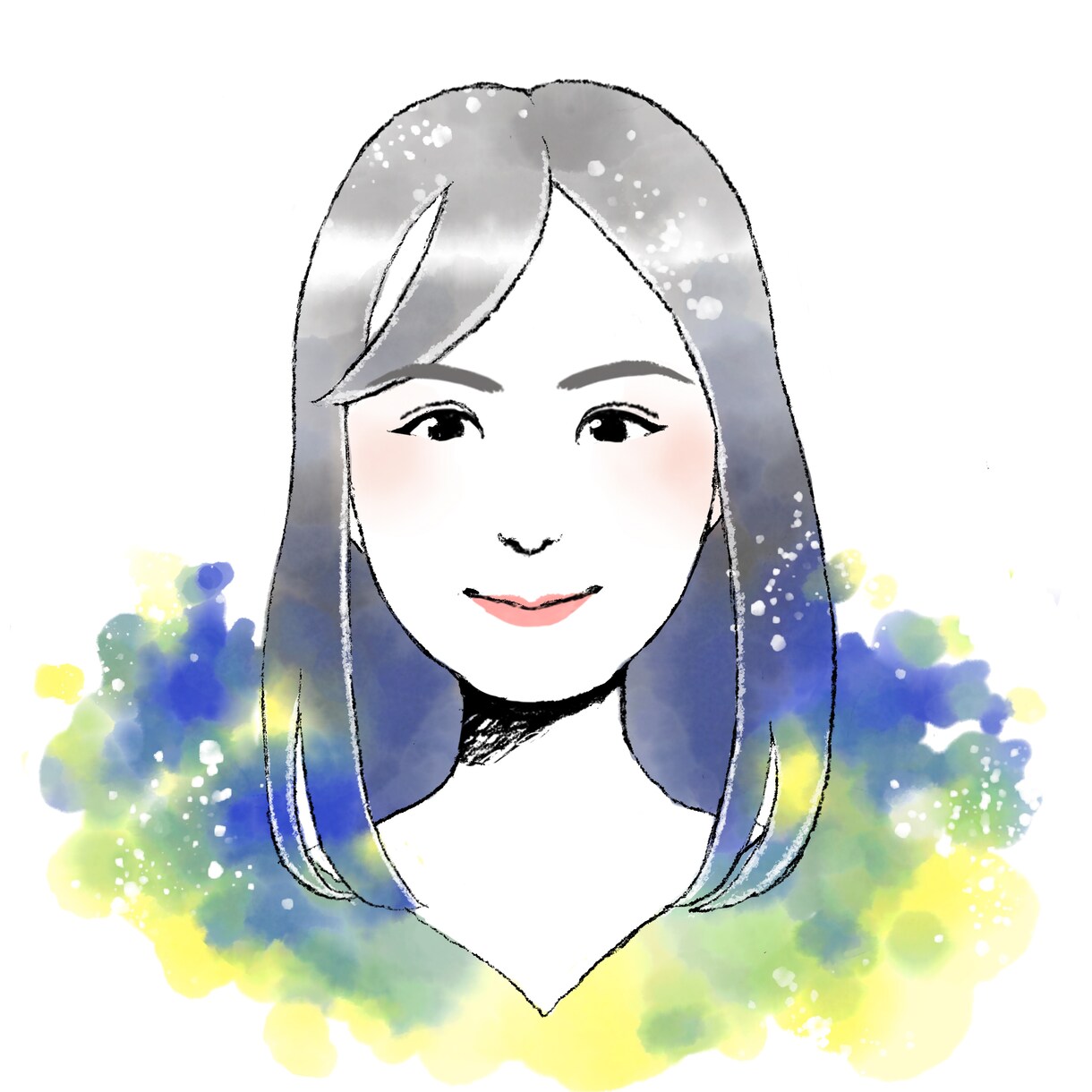 水彩風のふんわりおしゃれな似顔絵を描きます ★柔らかい雰囲気だけどSNS上で印象に残る似顔絵アイコン★ イメージ6