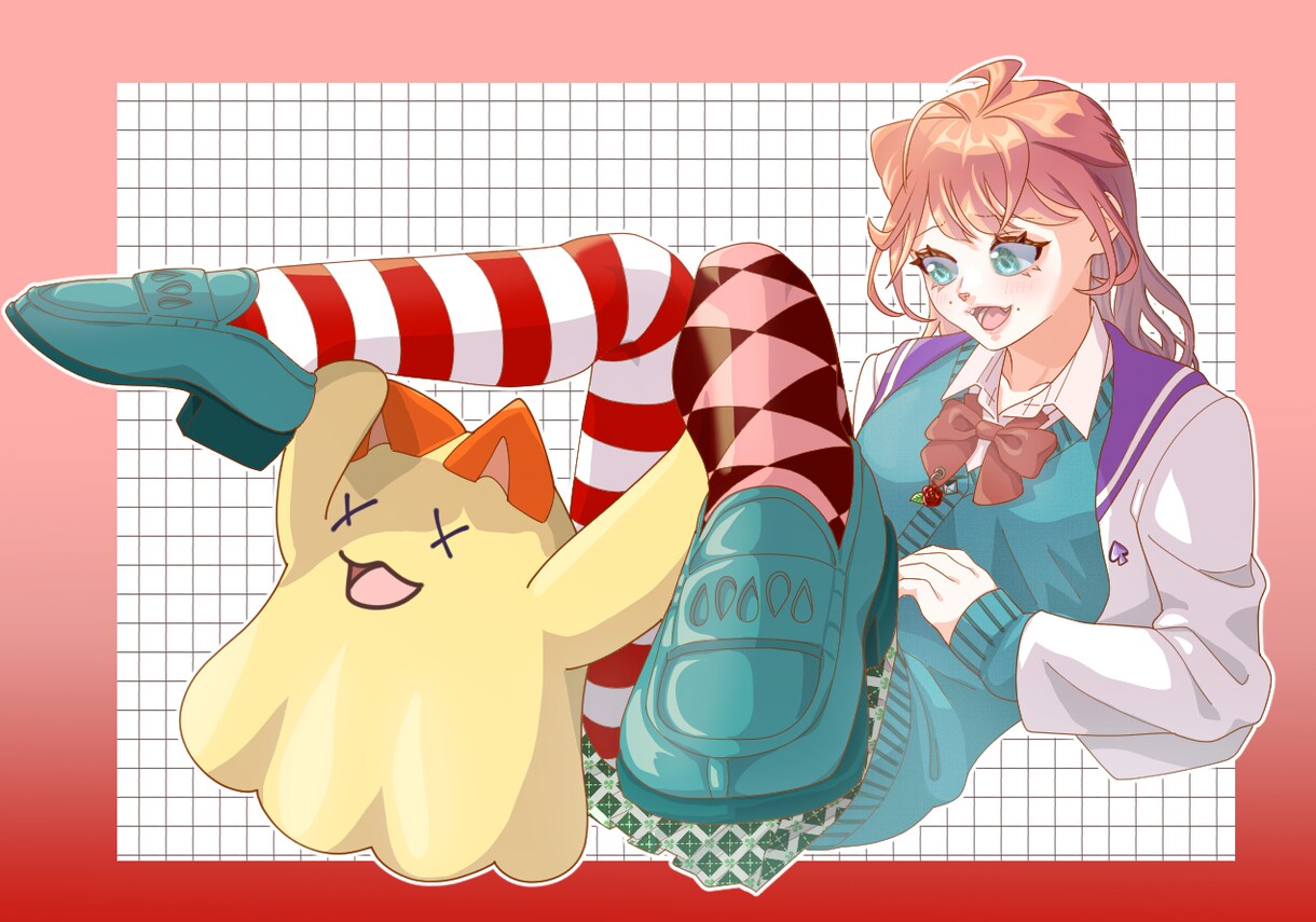 アイコン・1枚絵 ポップで可愛いイラスト制作します SNSのアイコンやサムネイル等に使えるイラストを制作します イメージ4