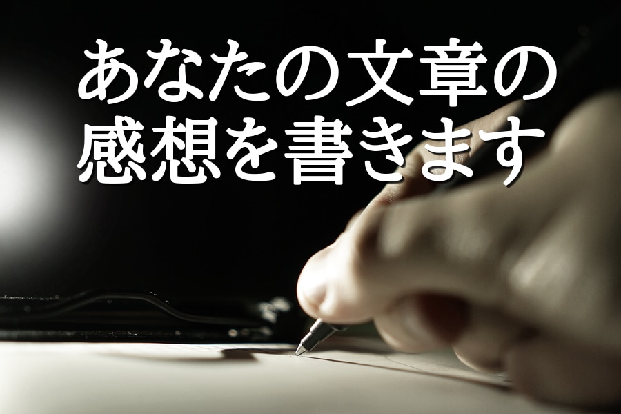あなたの文章の感想を書きます 様々な文章を受付可能◆感想は甘口寄り イメージ1