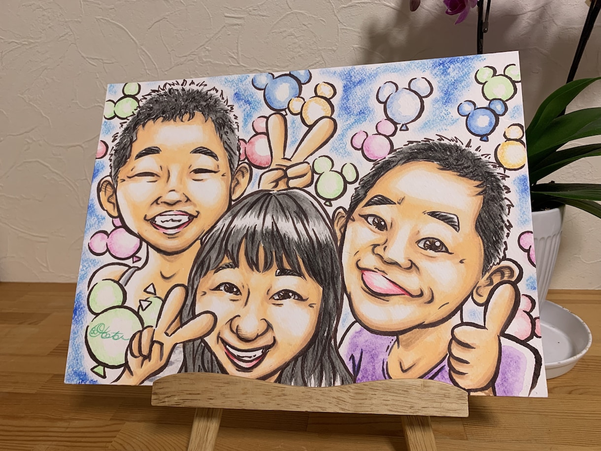 色紙サイズ⭐︎お子様の素敵な似顔絵を制作しますます ⭐︎誕生日、節句、子どもの日、入園、卒園祝いに⭐︎ イメージ3
