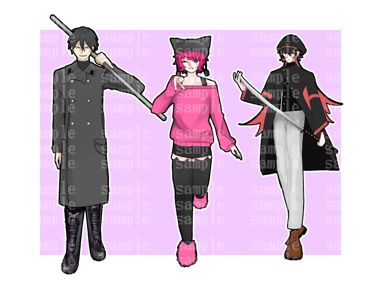 比較的かわいい立ち絵をお描きします ゲームやTRPGにお使いできます。 イメージ1