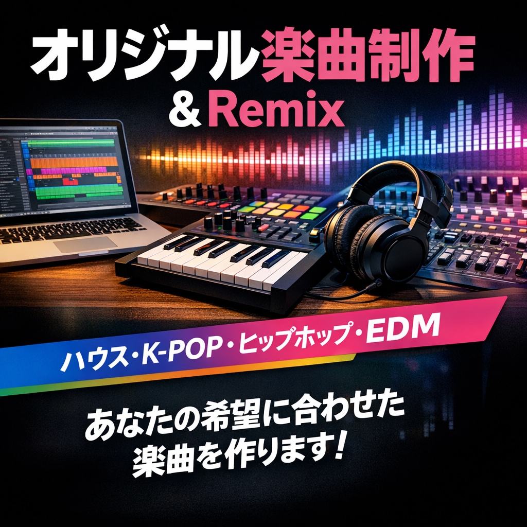 HipHopやEDMなど、最安で迅速に、作曲します スピード対応×丁寧仕上げで、最安ですが妥協しません！！ イメージ1