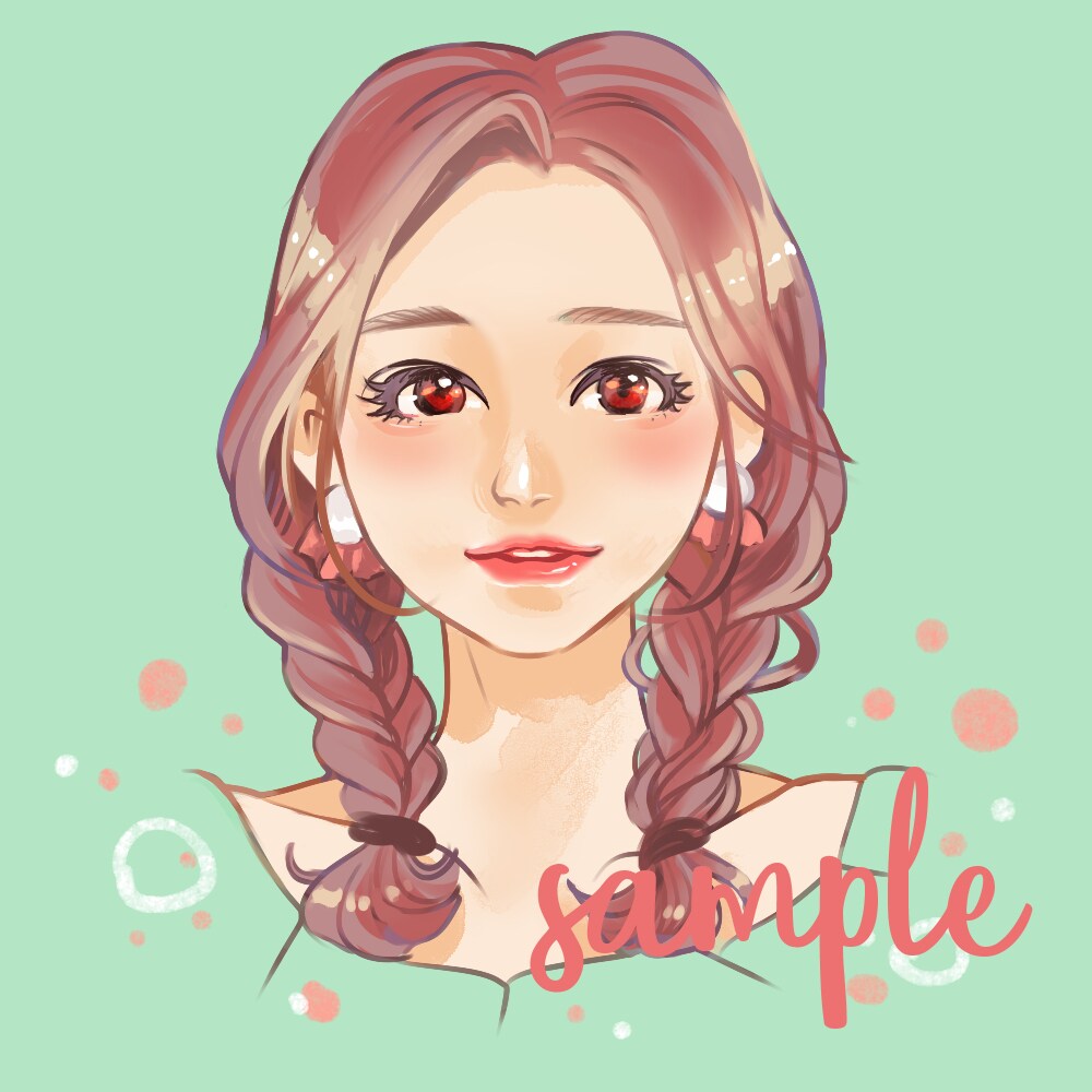 ガーリーテイスト★アイコンイラストお描きします 大人かわいい女子イラストを製作！ イメージ3