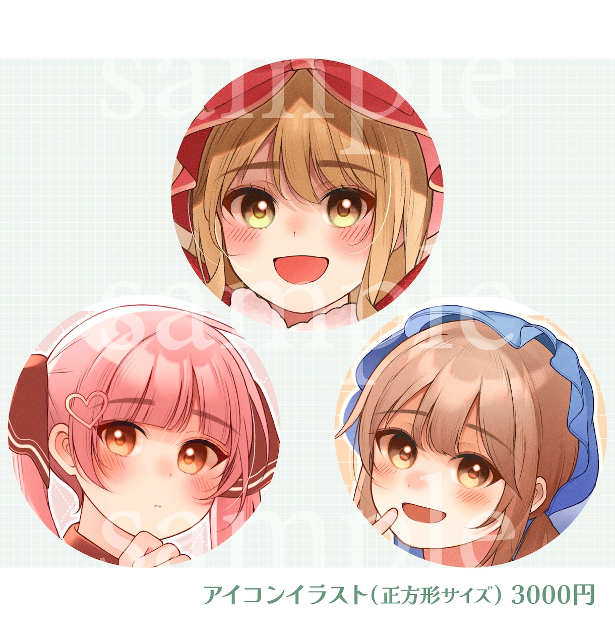 繊細でかわいい女の子のイラストを描きます SNS用アイコンイラスト、1枚絵描きます！ イメージ2