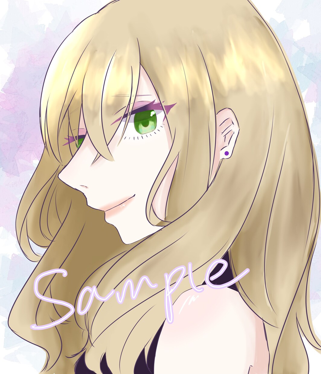 オリジナルのSNSアイコン作成いたします 男女ともに対応できます。女の子と水彩風の淡い塗りが得意です！ イメージ3