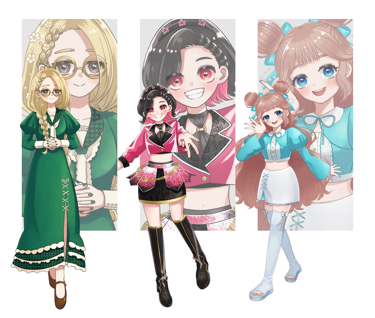 キャラクターの立ち絵作成します VTuber、TRPG、グッズイラスト描きます イメージ1