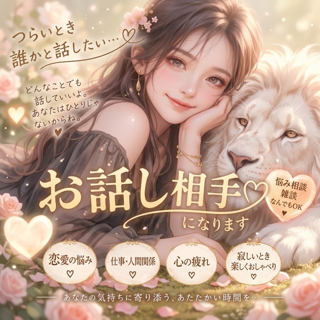 心の悩み聞きます。つらい気持ちに寄り添います ひとりで抱え込まず、あなたの気持ちを聞かせてください イメージ1