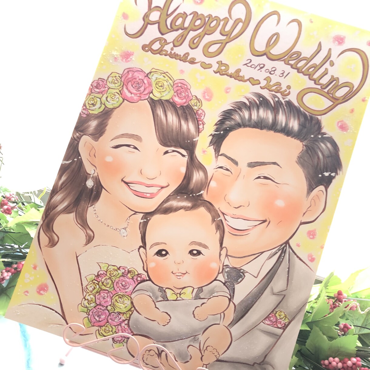 色紙サイズ★綺麗に包装して発送致します ★プレゼントに人気です★還暦祝いや結婚式のウェルカムボード イメージ9