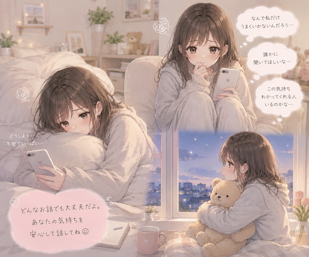 あなたの味方♥️24時間チャットで寄り添います 話し相手/雑談/愚痴/悩み/ペット自慢/ イメージ4