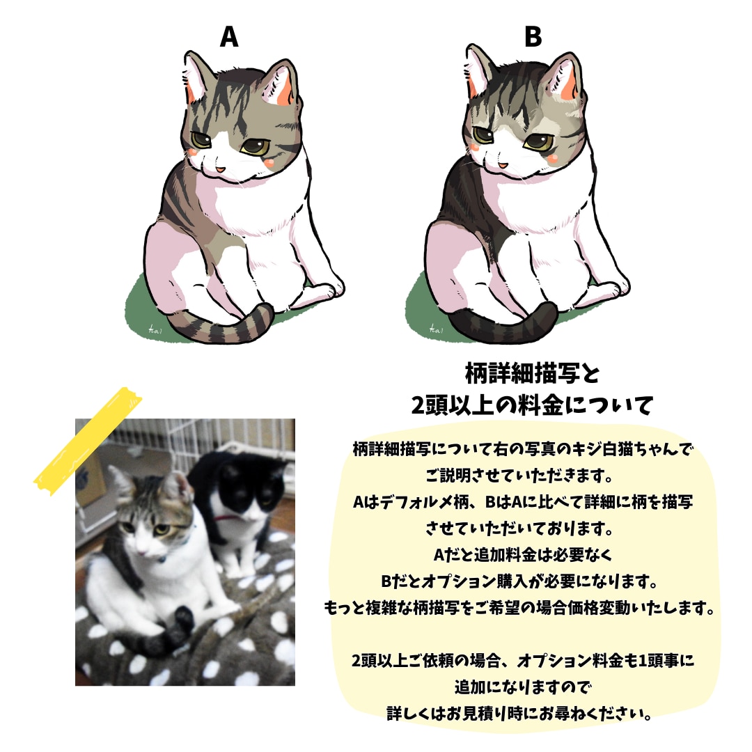 大切なペットの似顔絵描きます ペットちゃん達のデフォルメキャラ似顔絵いかがですか？ イメージ6