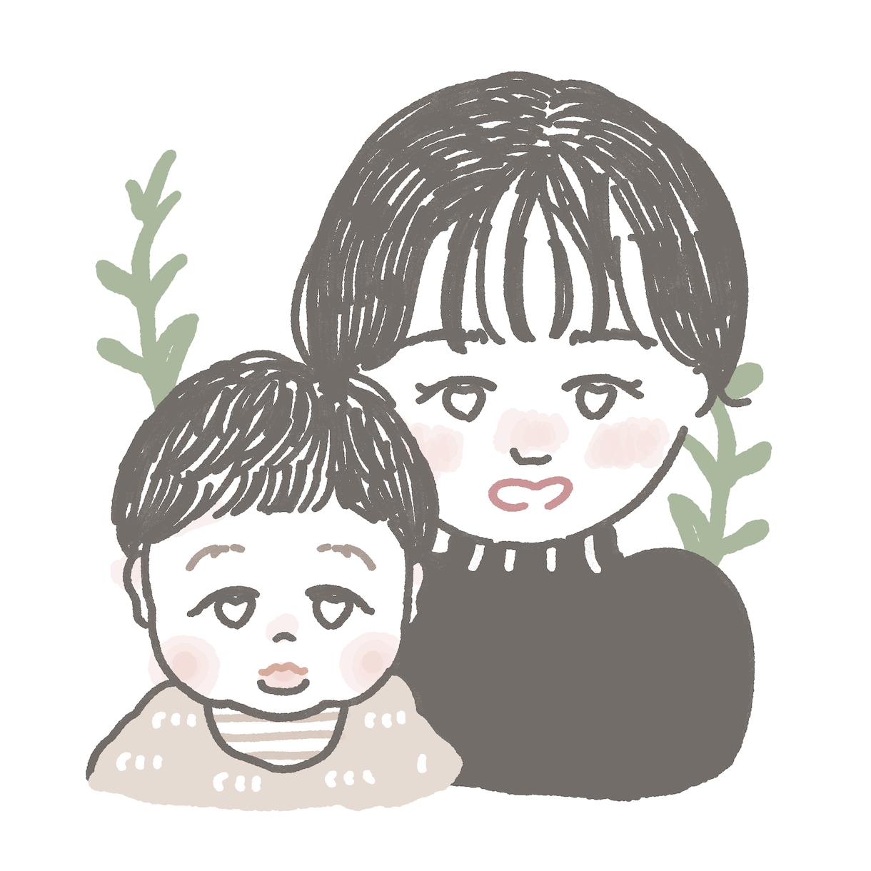 お花みたいに可愛くて、優しい似顔絵お描きします ︴アイコン、ウェルカムボード、プレゼントや思い出に◎ イメージ2