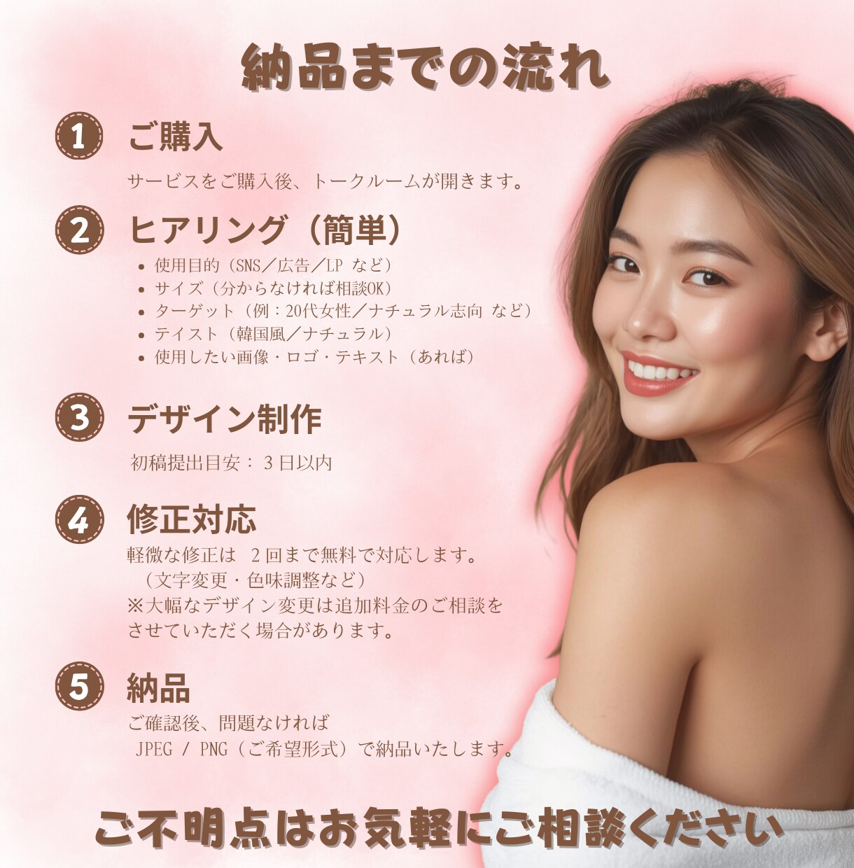見た瞬間かわいい♡ 美容バナー作ります 美容・コスメ向け｜世界観が伝わるバナー制作 イメージ2