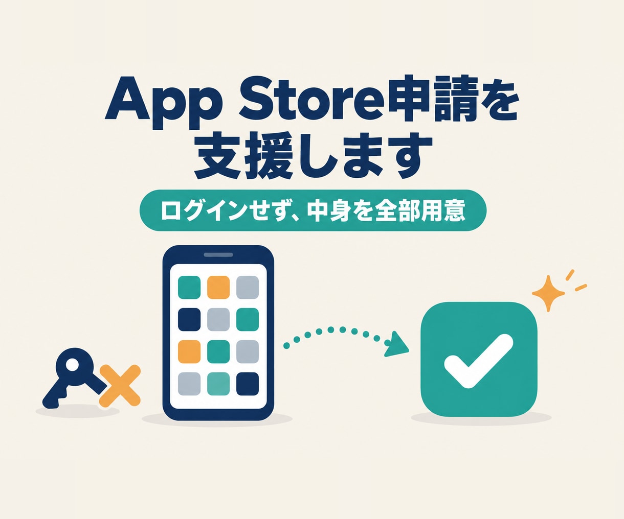 App Store申請とリジェクト対応を支援します 8本公開した経験で、提出前に落とし穴を点検 イメージ1
