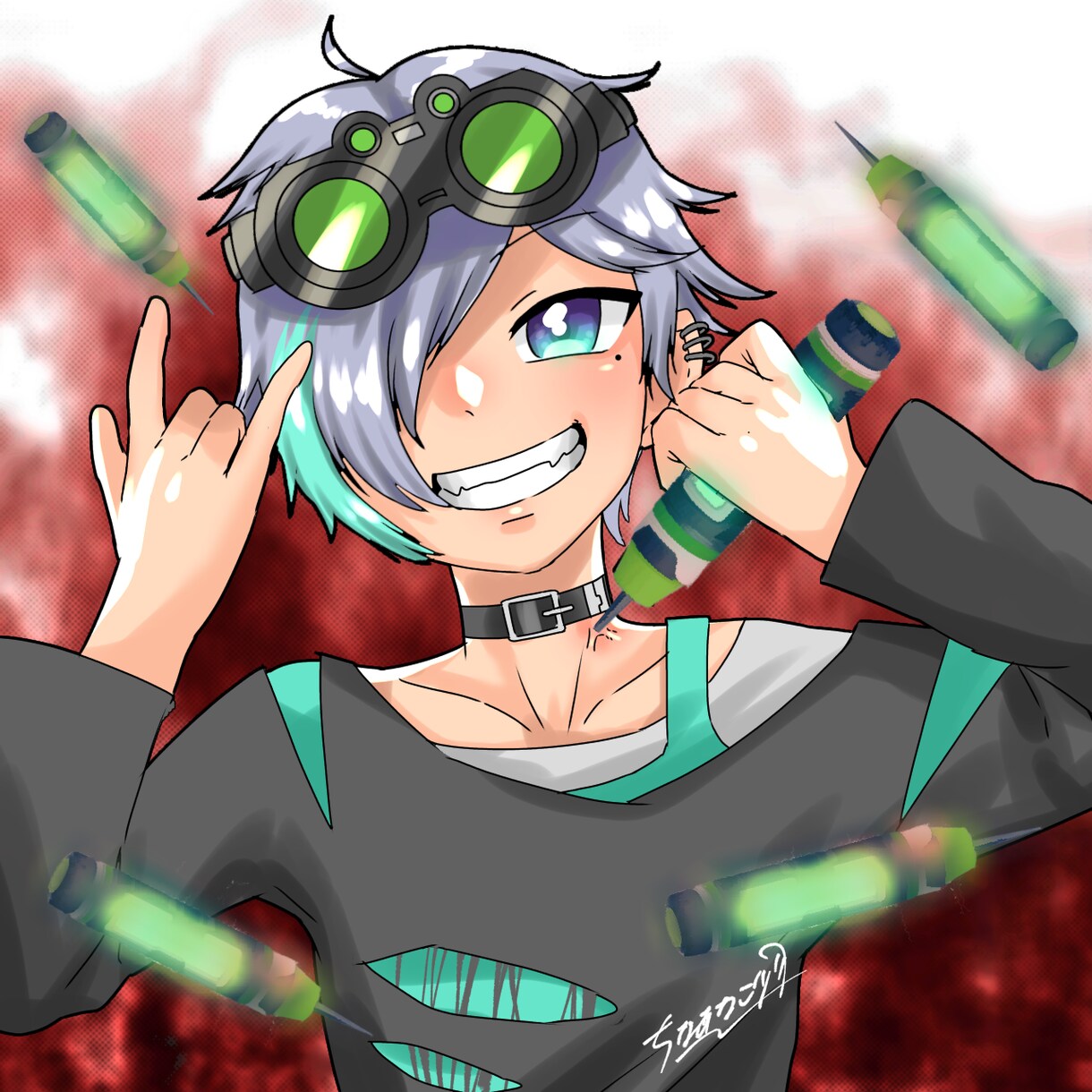 男性ver/snsのアイコンヘッダーお描きします 男性イラストの作成/カッコいい/中性的/ イメージ3