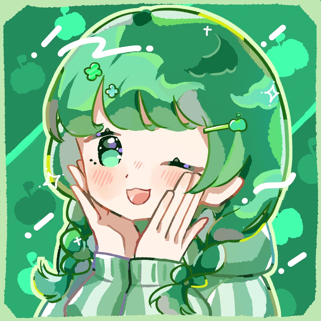 かわいい絵柄でアイコンを描きます 閉じ目、口開け差分がおまけでつきます。 イメージ4