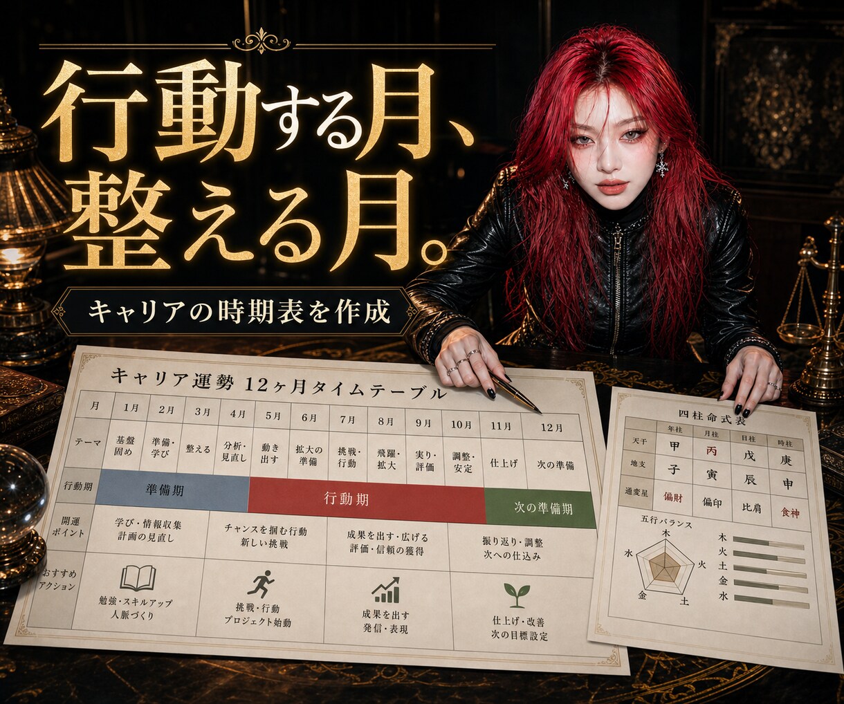 転職・副業・独立の時期を四柱推命で占います 今動くか、整えるか。仕事運の流れを見て次の一手を整理します イメージ6