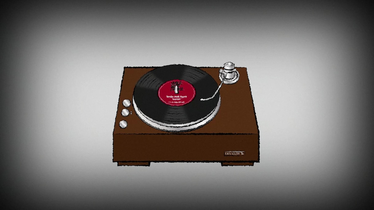 アニメーション レコードプレイヤーで楽曲再生します 楽曲のRelease時や、SNS等での紹介映像に最適です！ イメージ4