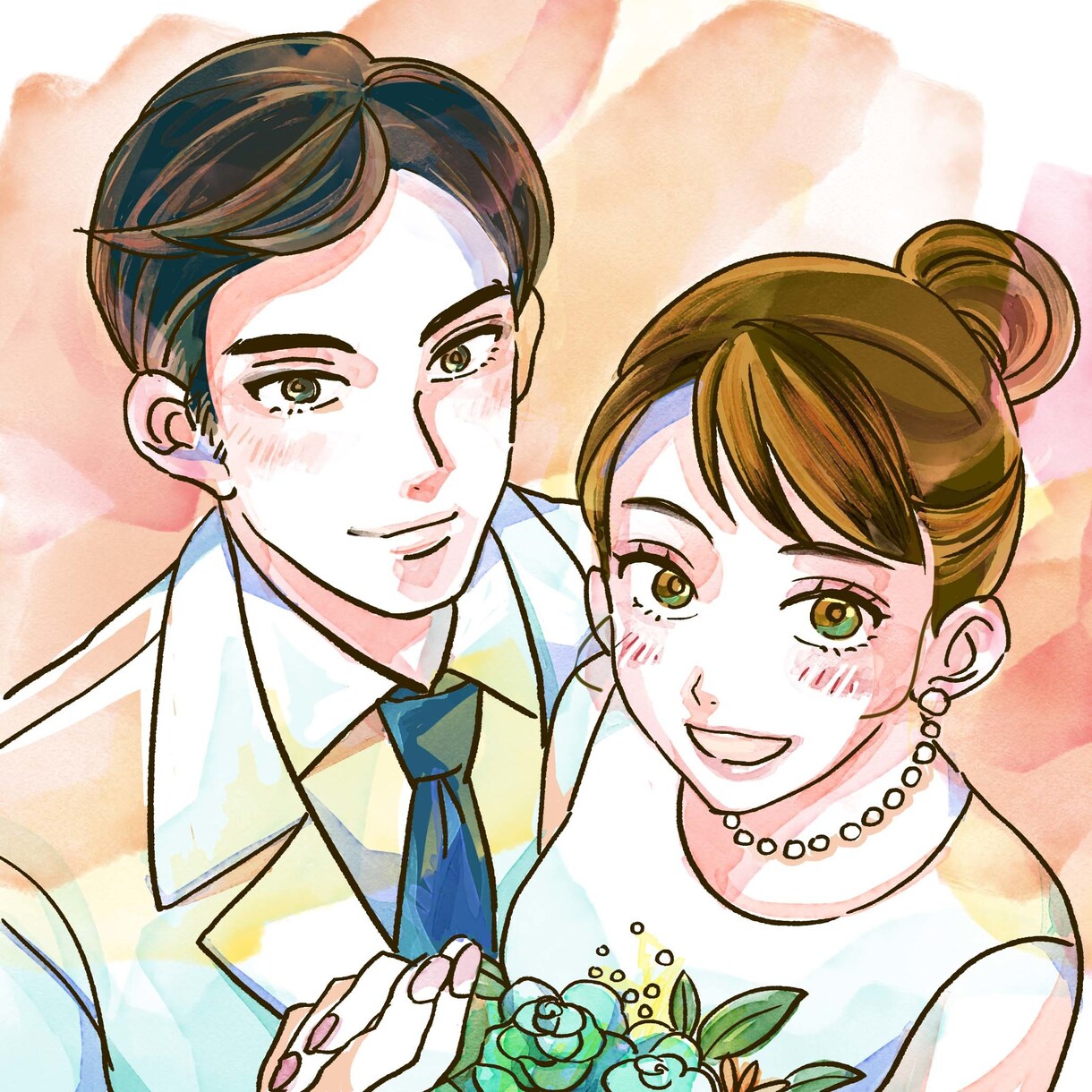 水彩漫画風のイラストをお描きします シンプルで目を引くイラストをお描きします！ イメージ1