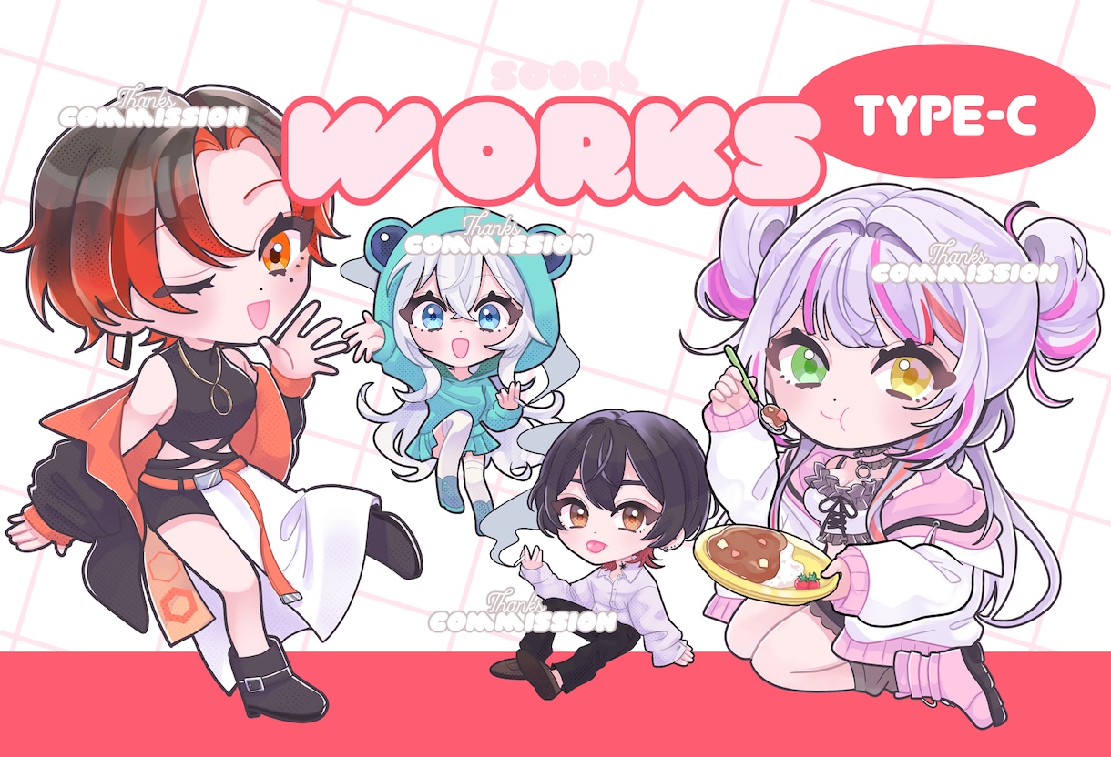 商用利用OK!かわいいミニキャライラスト描きます 表情差分や動画内イラスト、サムネやヘッダー作成も対応できます イメージ7