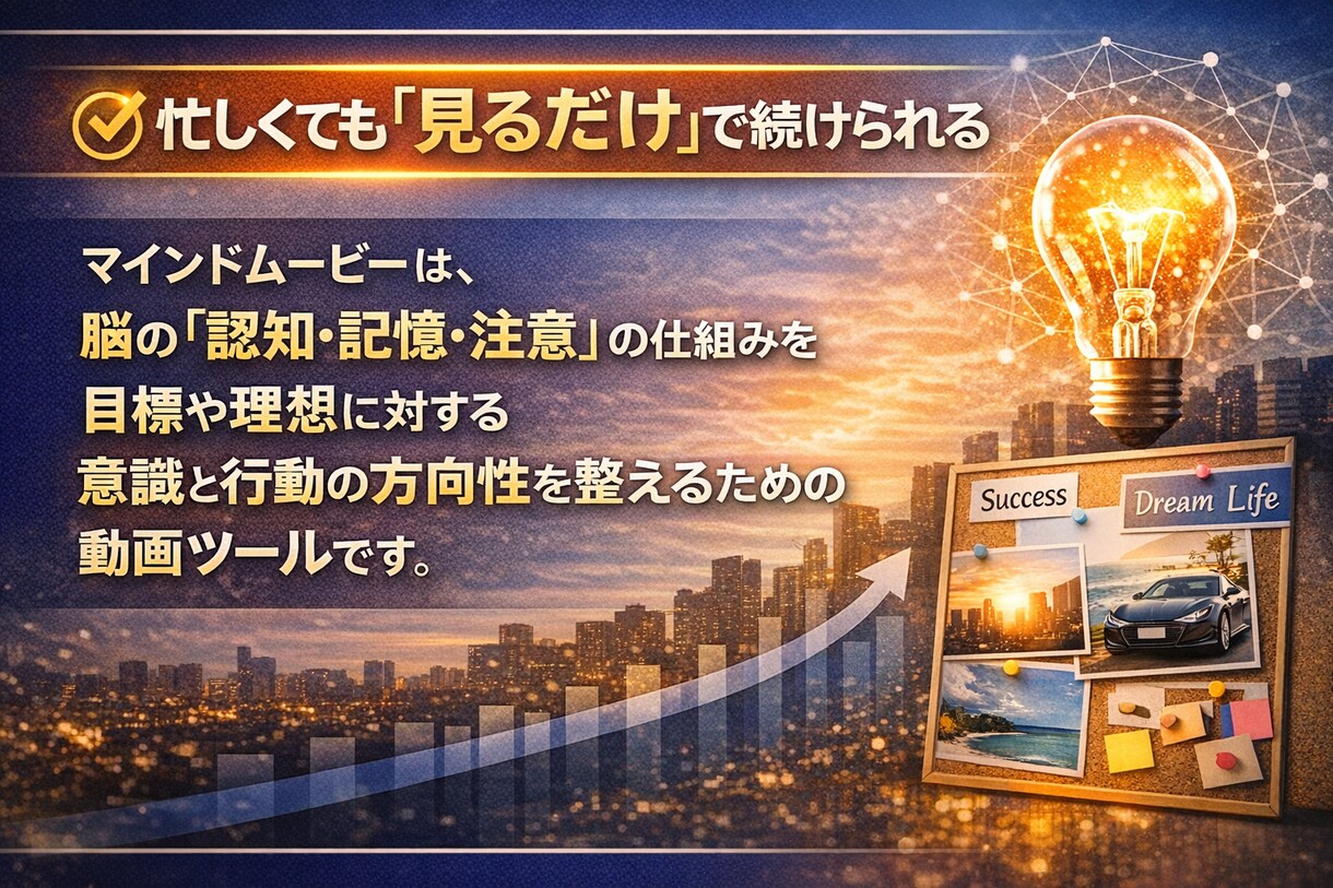 目標達成のためのマインドムービー制作作ります 目標達成のために海外で活用されてるマインドムービーを制作 イメージ2