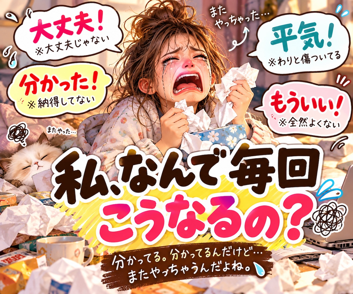 私、なんで毎回こうなるの？一緒に心を紐解きます 出来事は違ってもなぜかいつも同じ。その心の流れを見つめます イメージ5