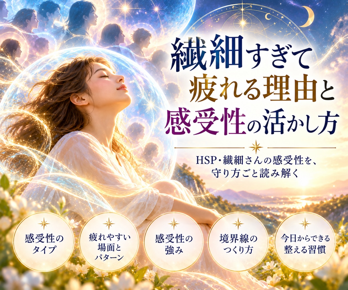 繊細すぎて疲れる理由と感受性の活かし方を読みます HSP・繊細さんの感受性を、守り方ごと読み解く イメージ1