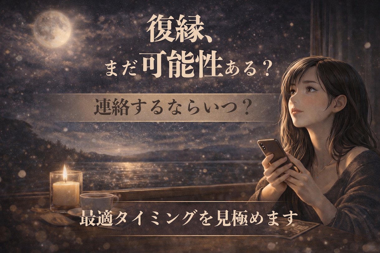 復縁できる？動かす時期と現実的な可能性を見ます 連絡するならいつ？　迷うのはやめよう。 イメージ1