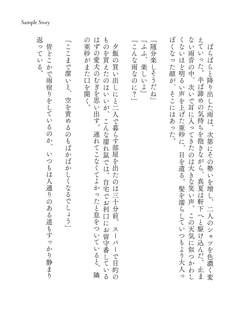 あなたの大切なキャラクターの短編小説を書きます 関係性・心情・空気感を丁寧に描く、あなただけの短編SS イメージ4