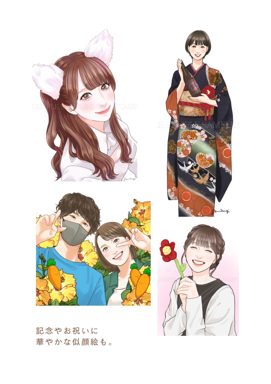 透明感抜群、目を惹くアイコン・似顔絵を描きます 高クオリティ！修正３回まで無料☺︎清潔感のある似顔絵も◎ イメージ3