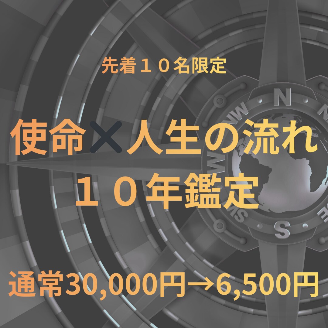 あなたの本質と使命、10年の運命を鑑定します 先着10名限定｜通常3万円→6500円の10年鑑定保存版 イメージ2