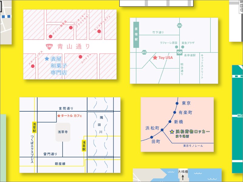 スタイリッシュな地図制作 どのサイズでもできます 広告、名刺、WEBサイト等にご利用される方から大好評です！ イメージ2
