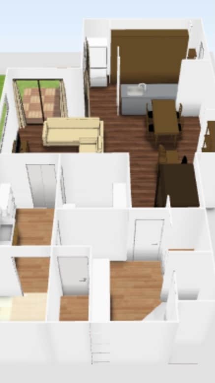 自宅の間取りを3Dでシミュレーション致します 間取り図を元に3Dで確認出来ます。間取りの確認に是非！ イメージ2