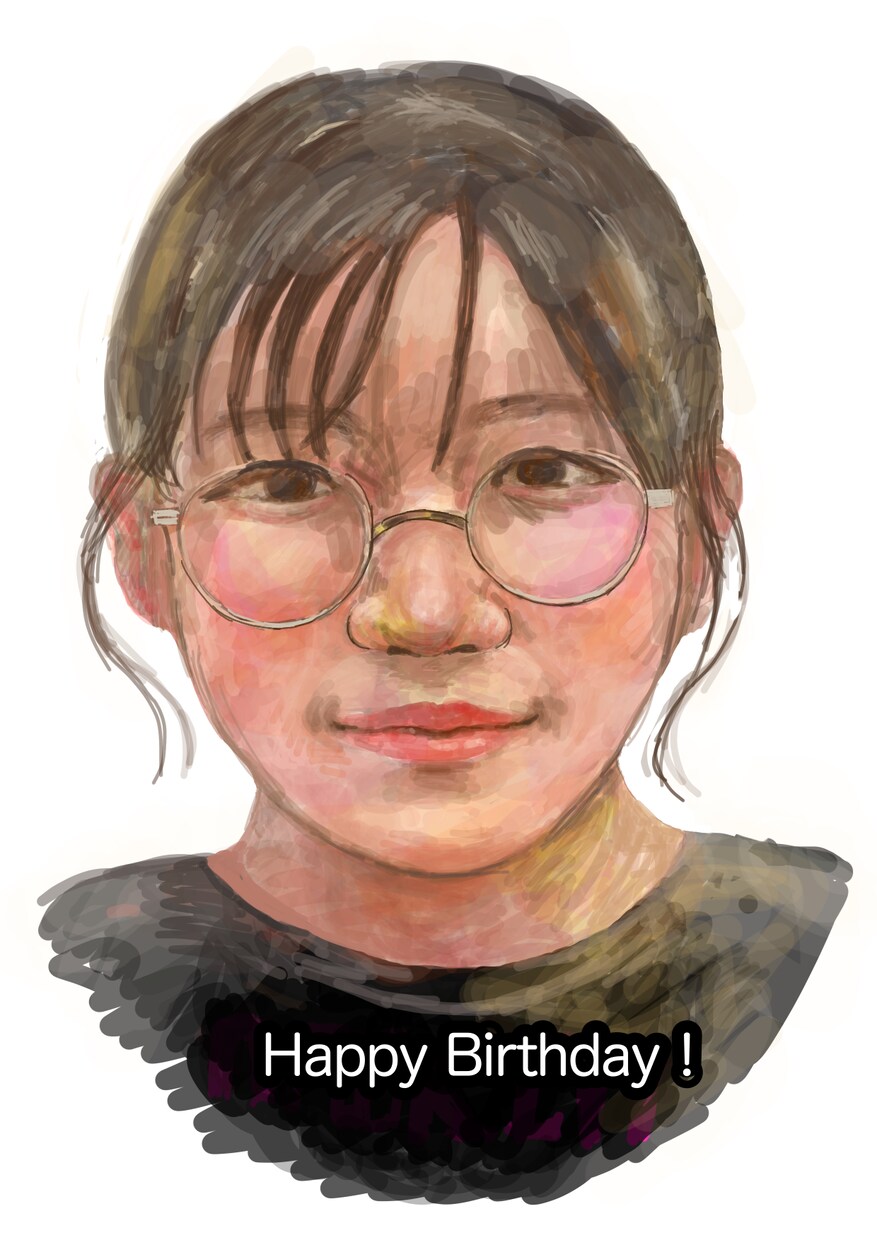 カラーデジタル似顔絵を描きます 友達へのプレゼントやアイコンにご使用ください イメージ1