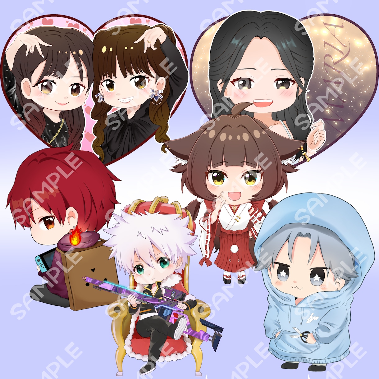 短納期！高クオリティ！SNS用ミニキャラ描きます 可愛い・見やすい・使いやすい絵柄のミニキャラを描きます！ イメージ9