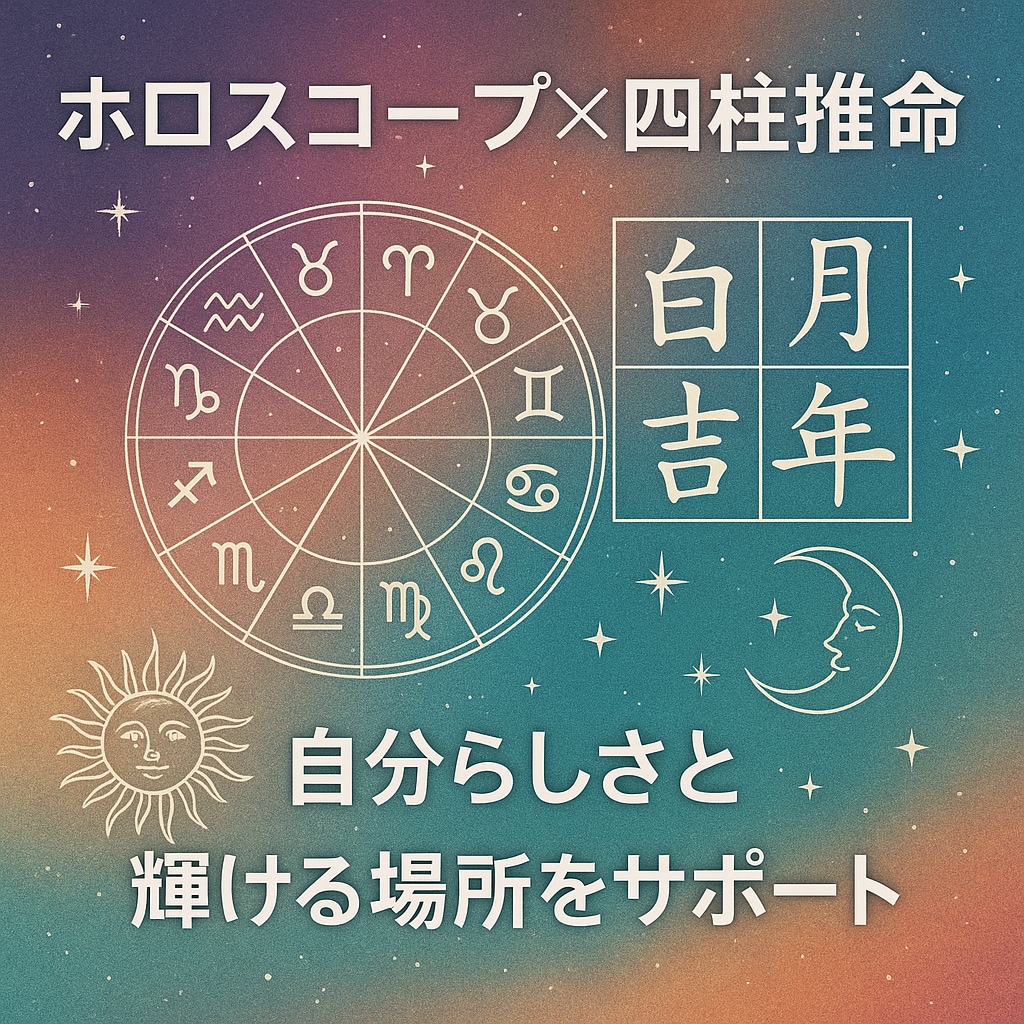 性格・強み・適職をホロスコープ×四柱推命で占います 自分らしさと輝ける場所をサポートします！ イメージ1
