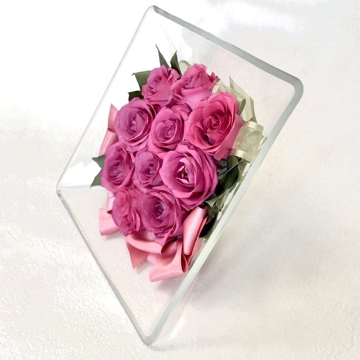 プロポーズの花束ウエディングブーケ記念の花残します 【スクエアS】大切な日のお花を保存　ブーケ・プロポーズの花束 イメージ7