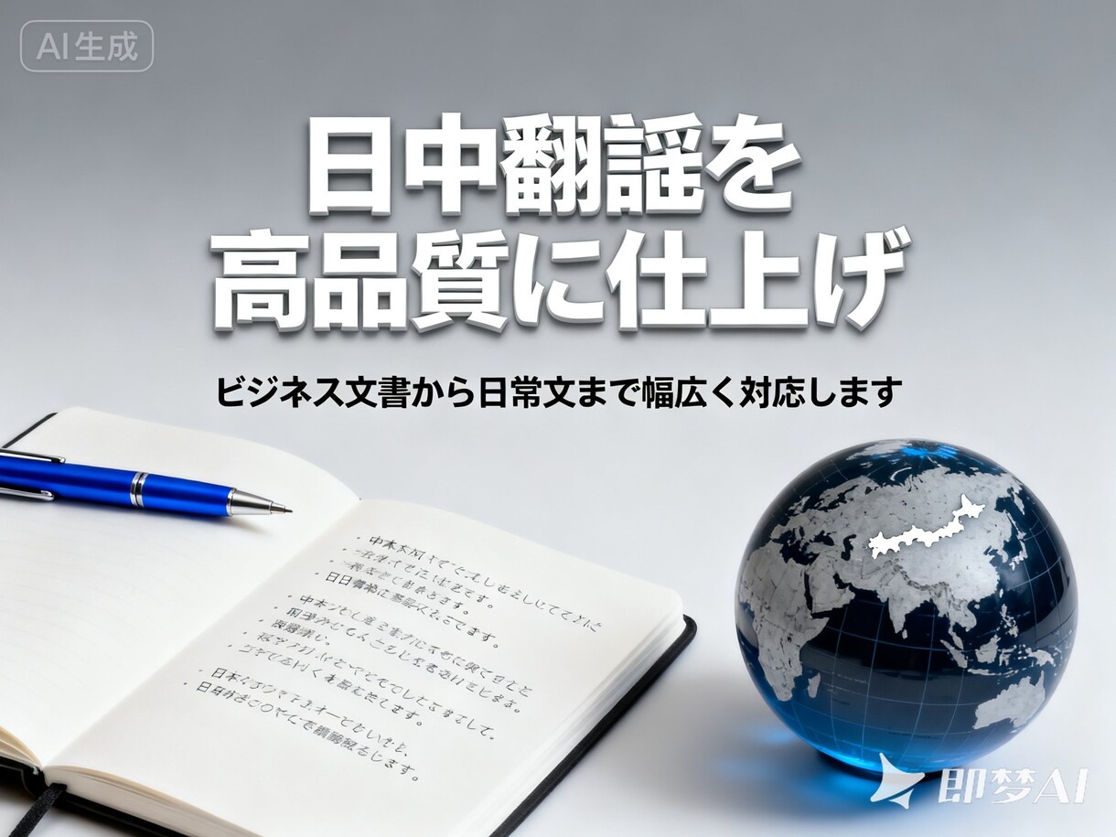 日中翻訳を高品質に仕上げます ビジネス文書から日常文まで幅広く対応します イメージ1