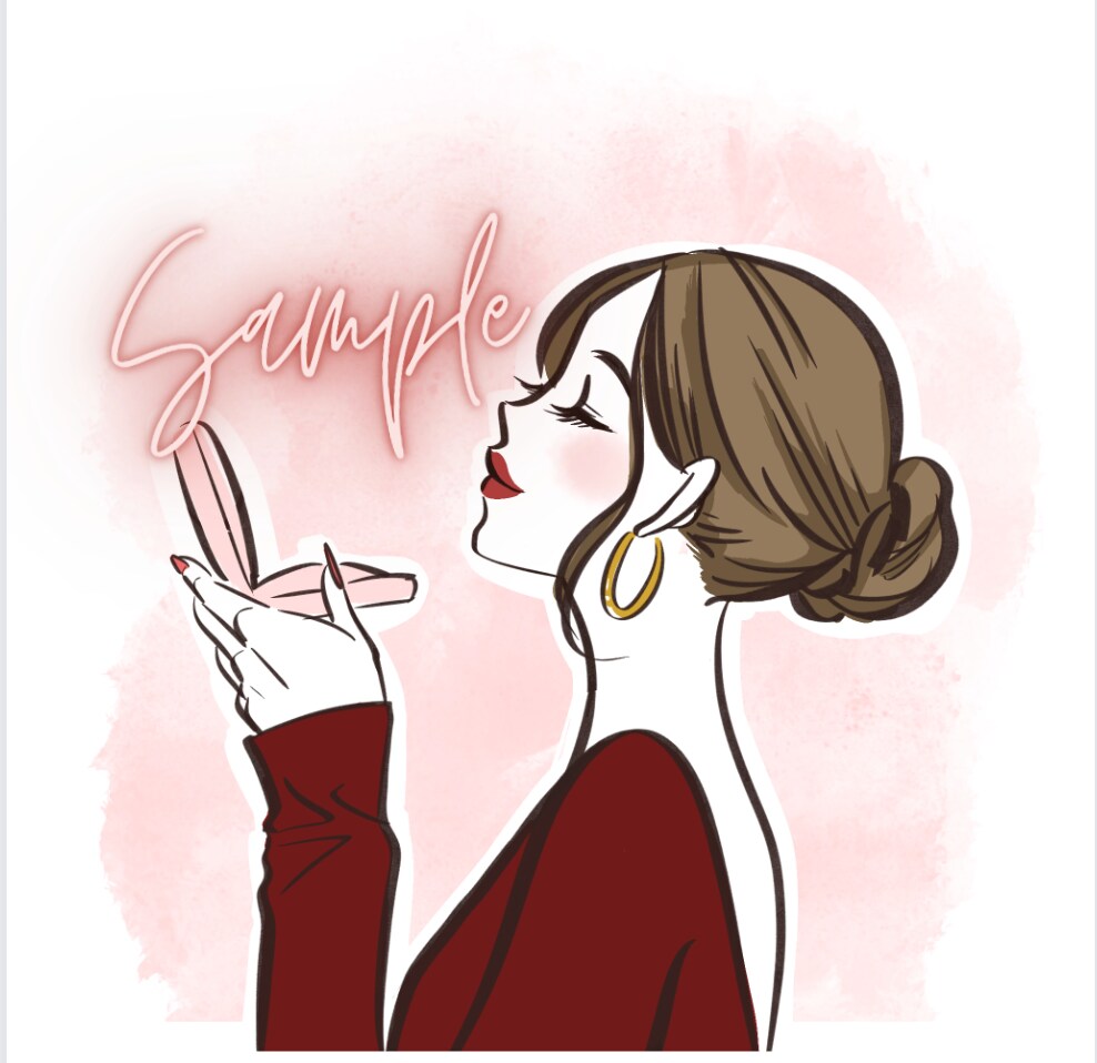 商用利用OK！おしゃれな横顔イラスト作成します 即日対応♩心を込めて描きます♪ イメージ3