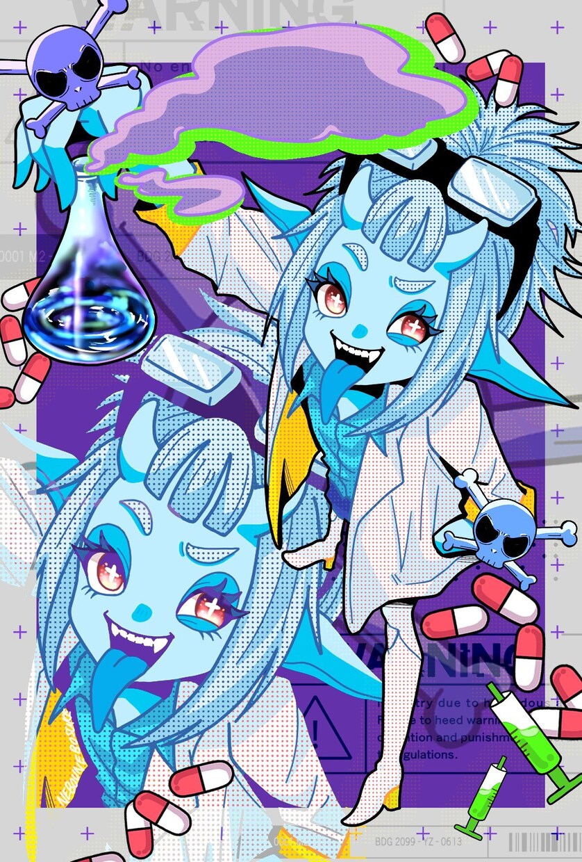 SNS映え◎毒かわいい海外風アイコン描きます 闇かわ×海外風で中毒性あるビジュで目を惹くイラスト◎ イメージ7