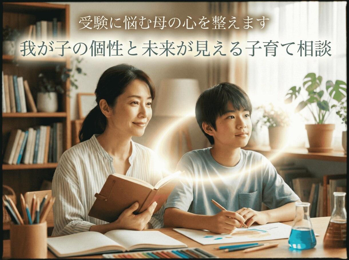 受験に悩む母の心を整えます 我が子の個性と未来が見える子育て相談 イメージ1