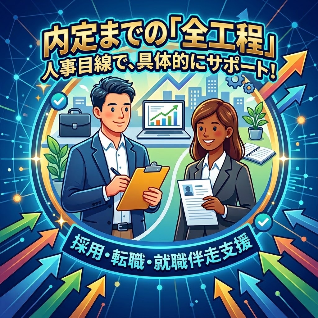 徹底伴走！書類添削＋面接対策のフルサポートをします 採用の裏側を知るプロが伝授！完全オーダーメイド選考対策 イメージ1