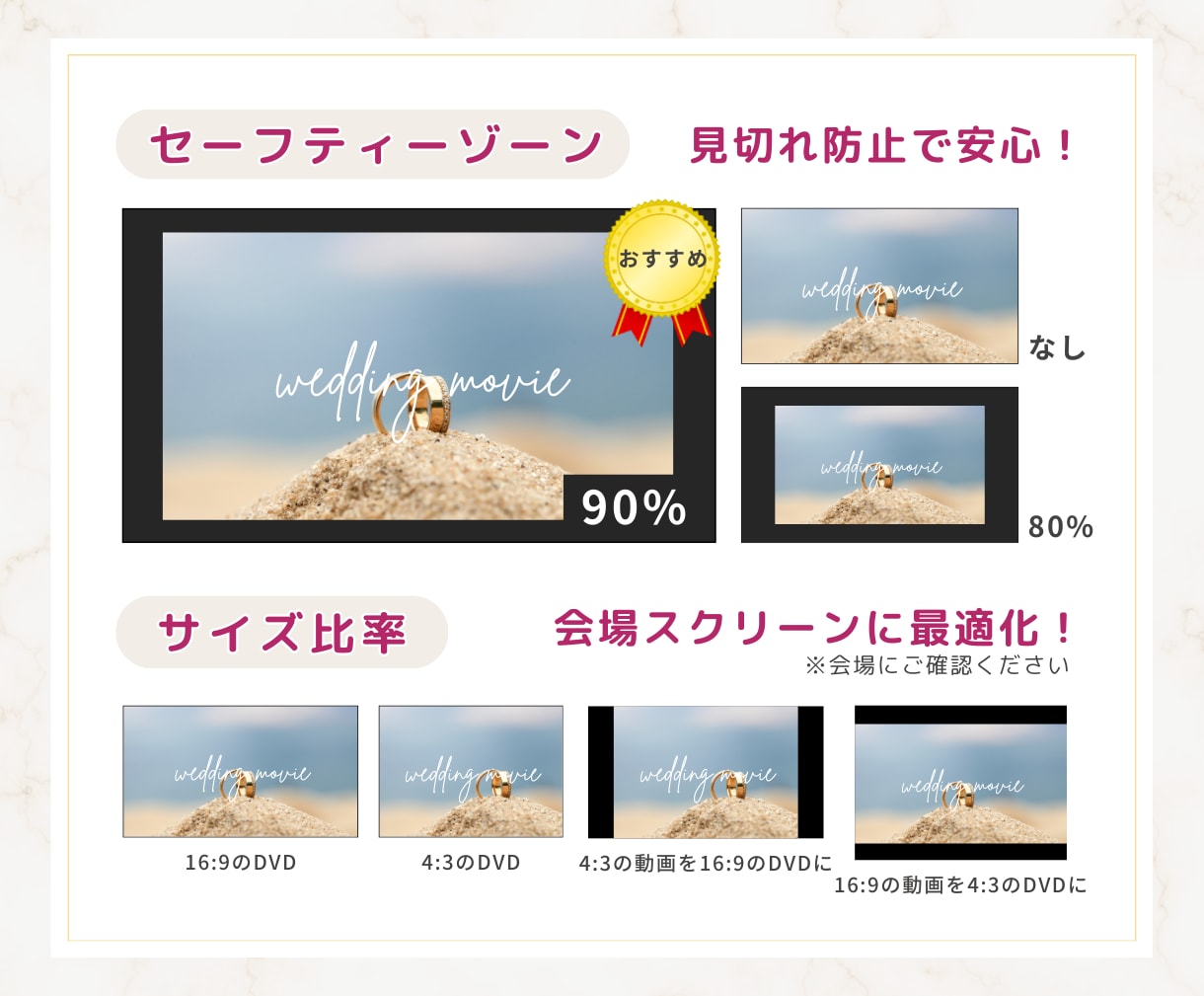 実質最安値で結婚式ムービーをDVD化します 無料オプションたくさん！最短翌日・翌々日に追跡ありで発送 イメージ5